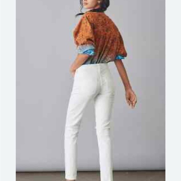 Anthropologie Pilcro  Slim Boyfriend Distressed Straight leg Jeans 27 - Picture 11 of 13